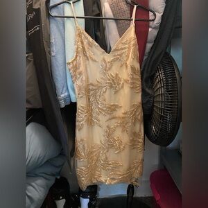 Nasty Gal Shimmering Gold Sequin Dress